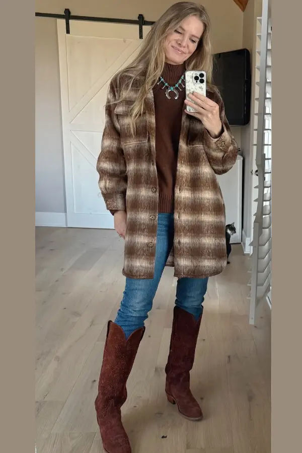 Western Boots Winter Outfit