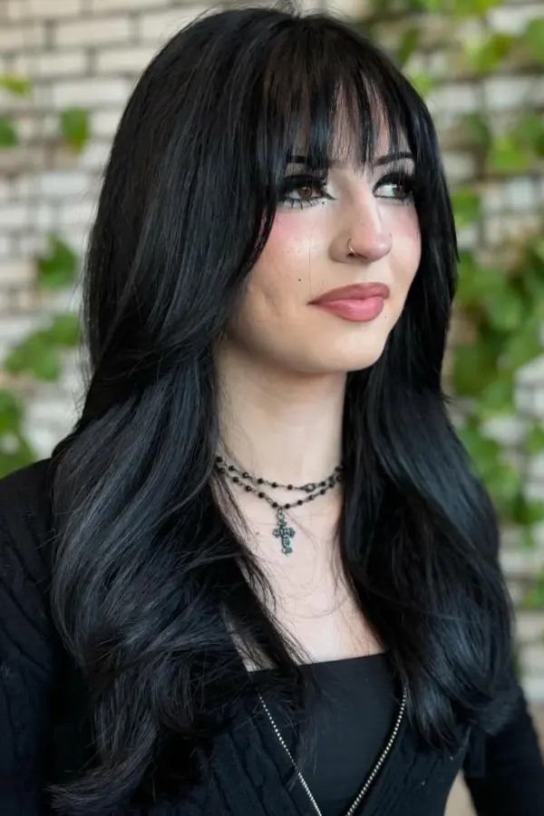 Black Hair With Bangs