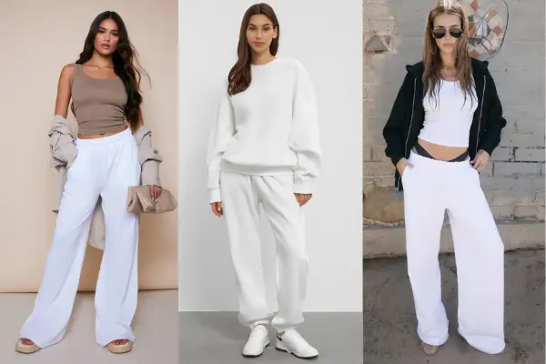 How to Style White Sweatpants Women