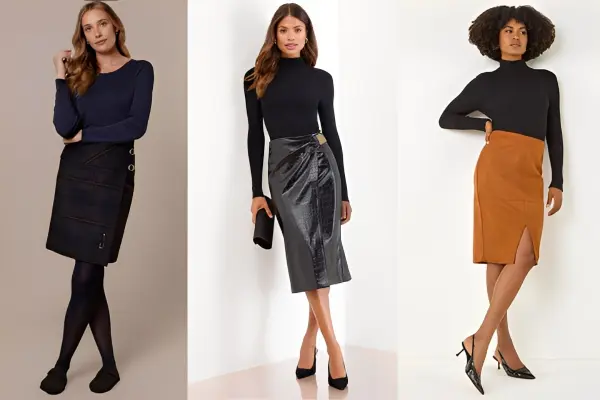 Knee Length Skirt Outfit Ideas