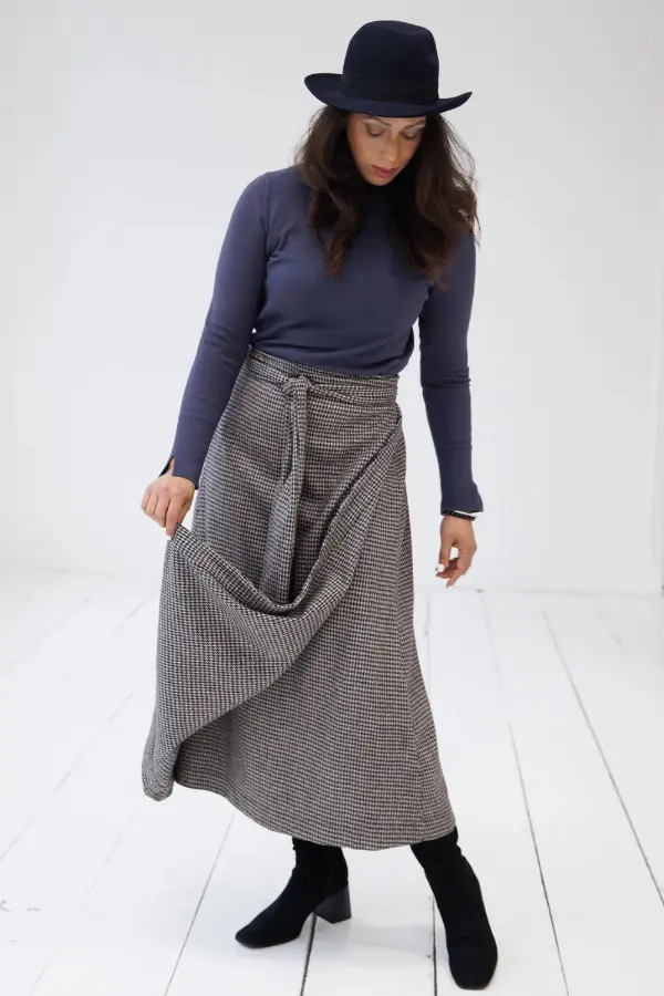 Long Wrap Skirt Outfit