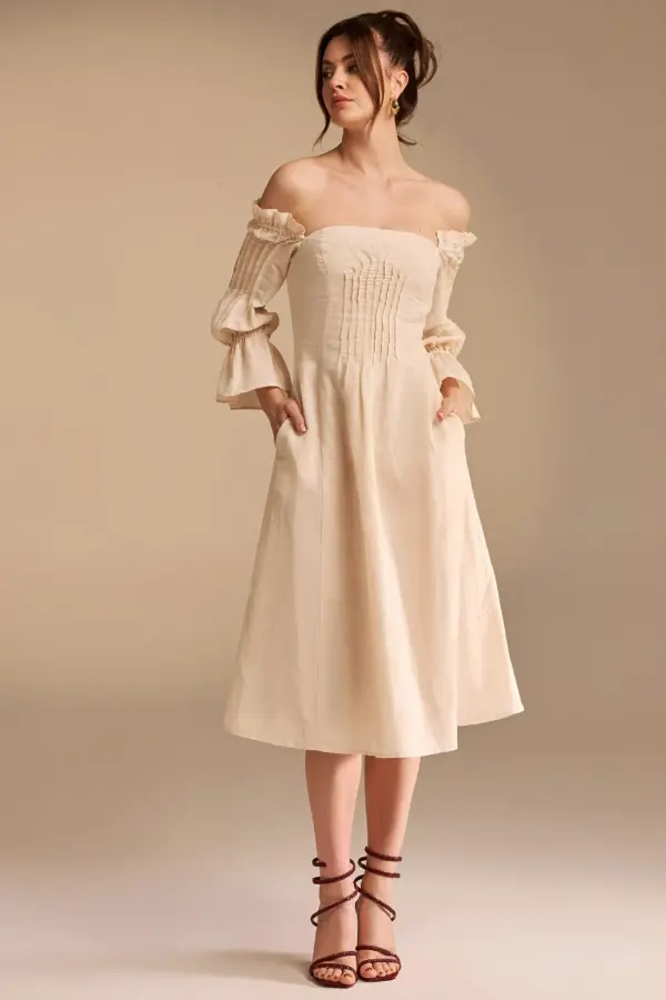 Off Shoulder Dress Long Sleeve