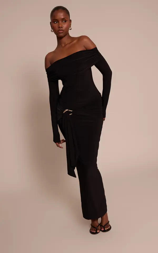 Off Shoulder Dresses With Sleeves