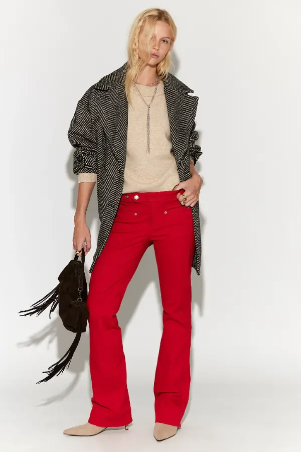 Red Flare Pants Outfit