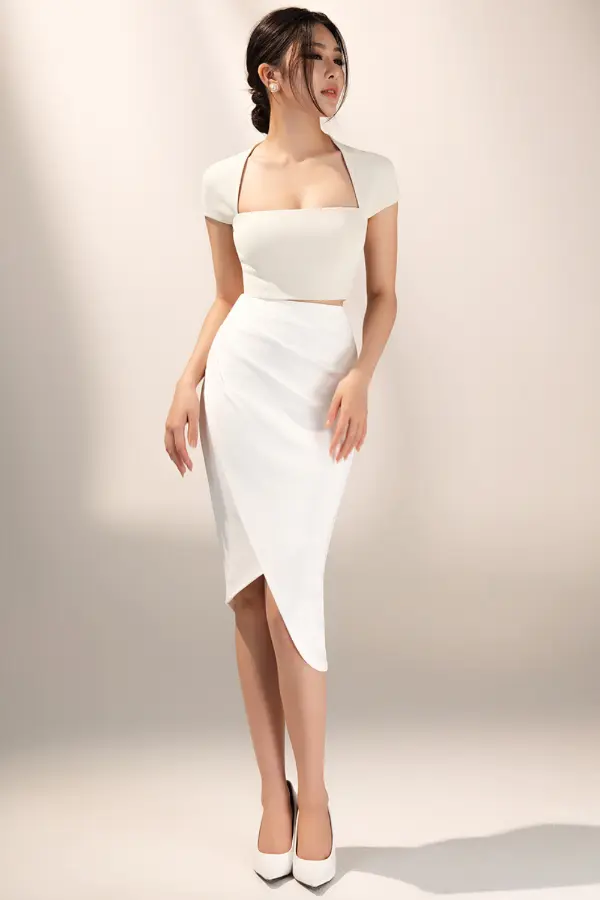 White Pencil Skirt 
