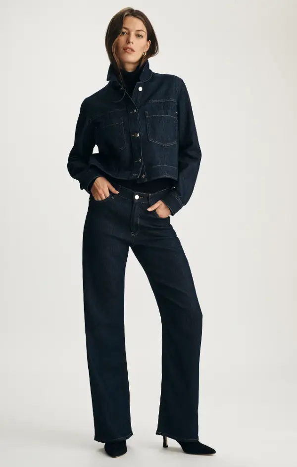 Dark Blue Denim Jacket Outfit