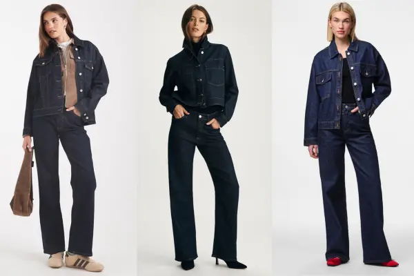 Dark Blue Denim Jacket Outfits