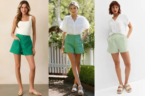 Green Shorts Outfit Ideas Light Green Shorts Outfit Olive Green Shorts Outfit