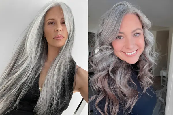 Long Grey Hair Over 50 Ideas