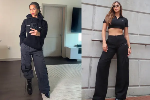 Wearing Black Cargo Pants