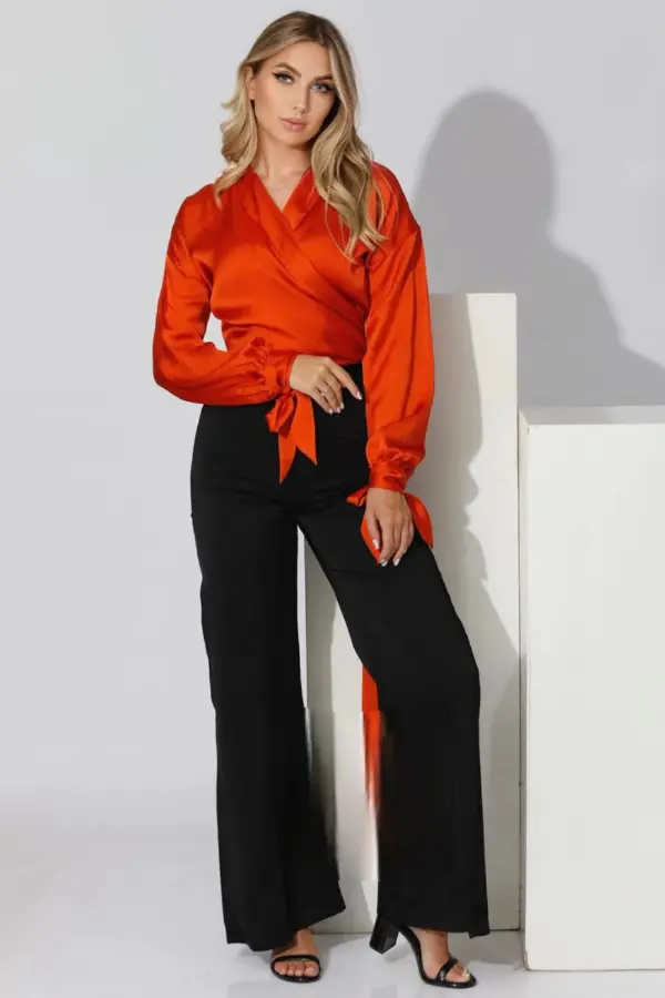 Satin Blouse Outfit Classy