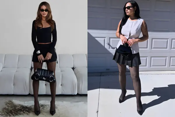 Black Mini Skirt With Tights Ideas
