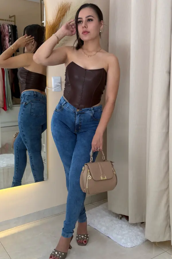 Corset and Jeans Outfit