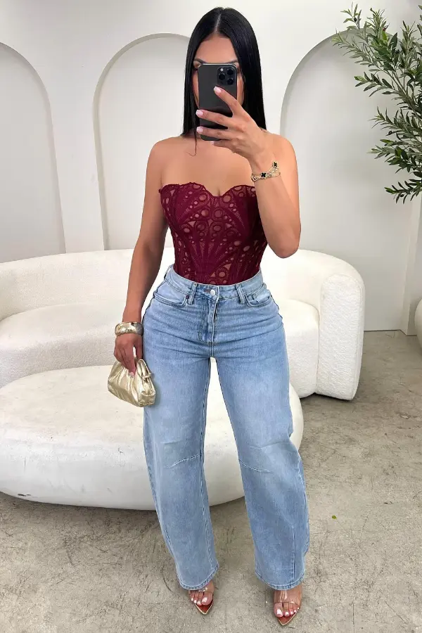 Corset Top With Jeans
