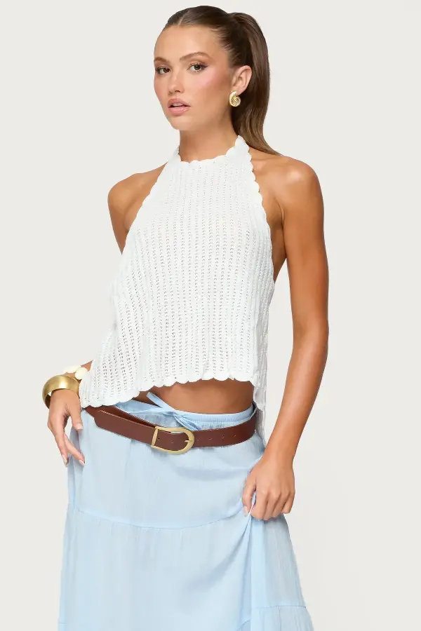 Crochet Halter Top Outfit