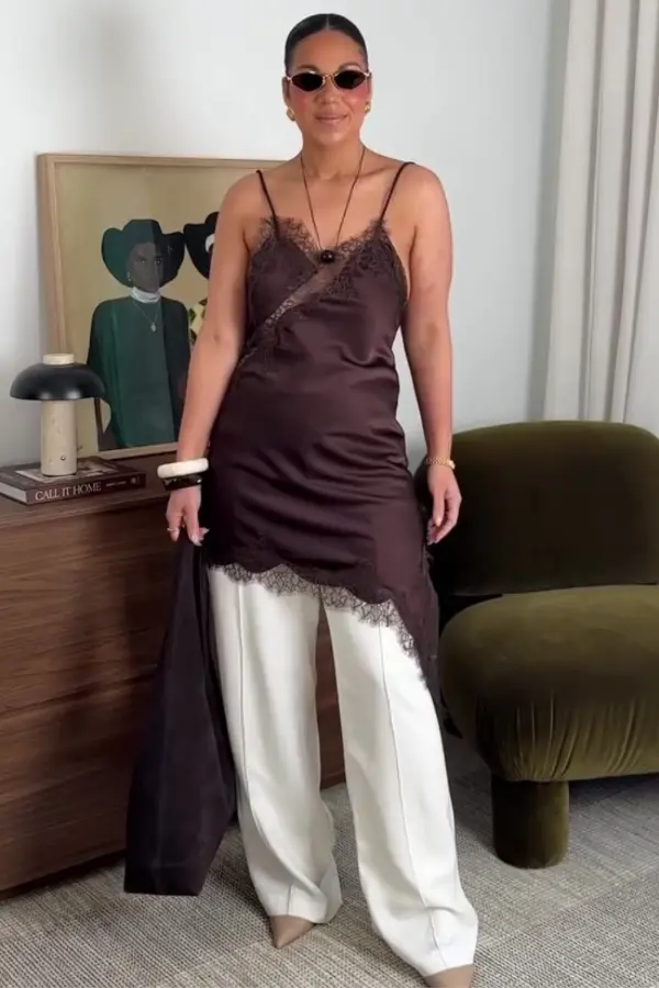 Dress Over Pants Outfit Combo