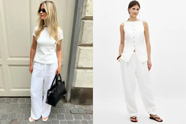 How to Style White Linen Pants Women