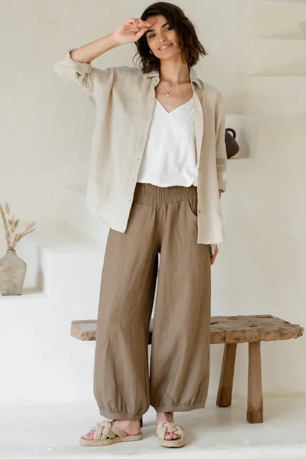 Loose Linen Pants Outfit