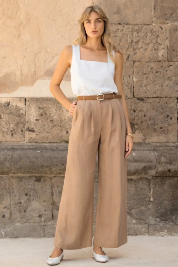 Loose Linen Pants Outfit