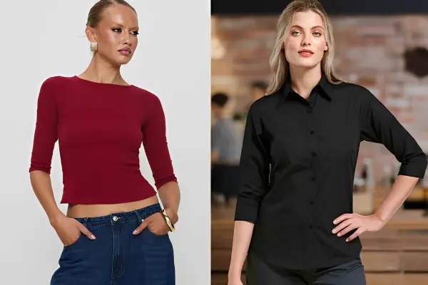 Three Quarter Sleeve Tops Women