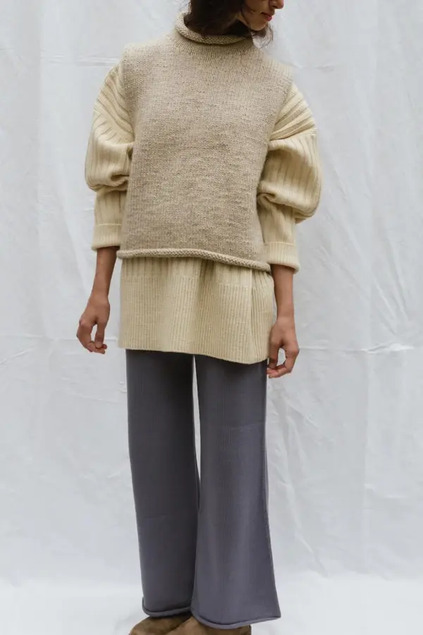 Vest Over Sweater Outfit