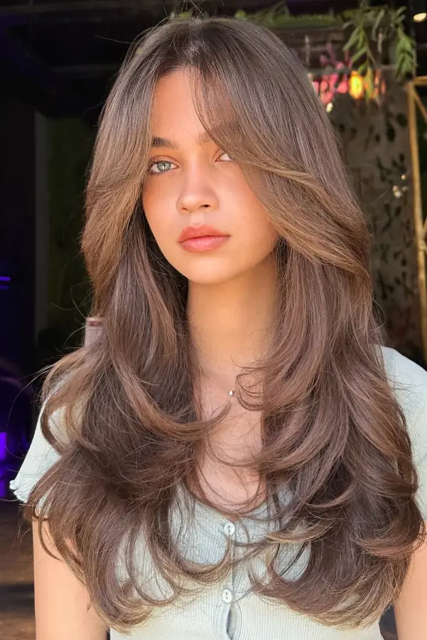 Butterfly Haircut with Bangs