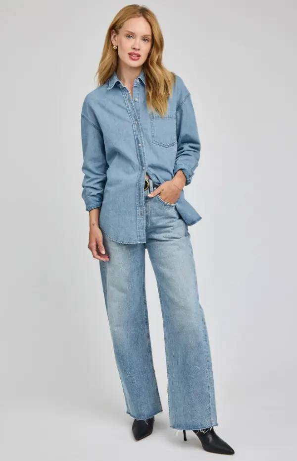Denim Button Down Shirt Outfit