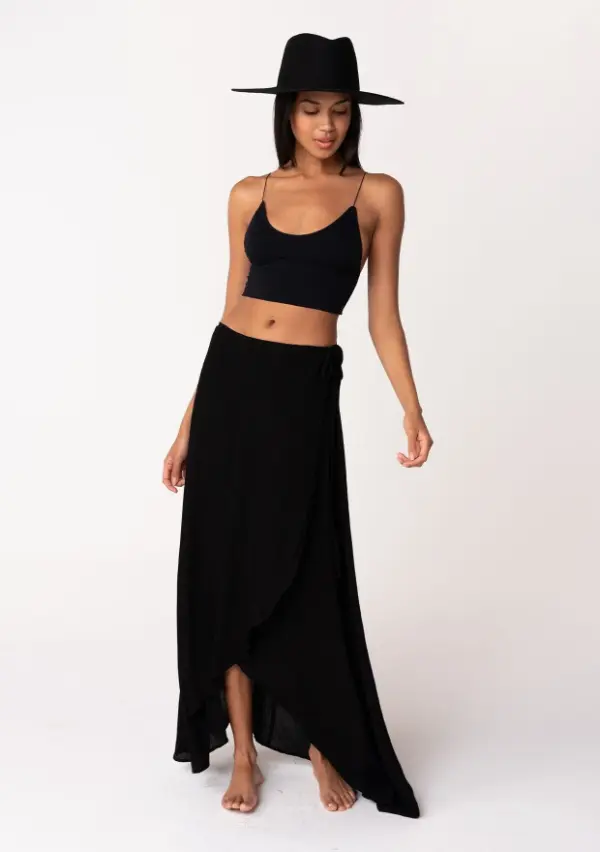 Wrap Maxi Skirt Outfit