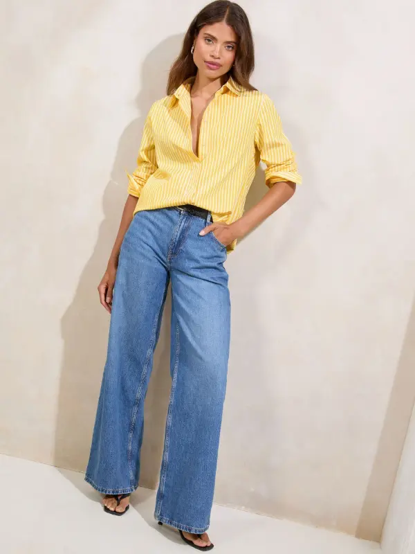 Yellow Striped Shirt Outfit