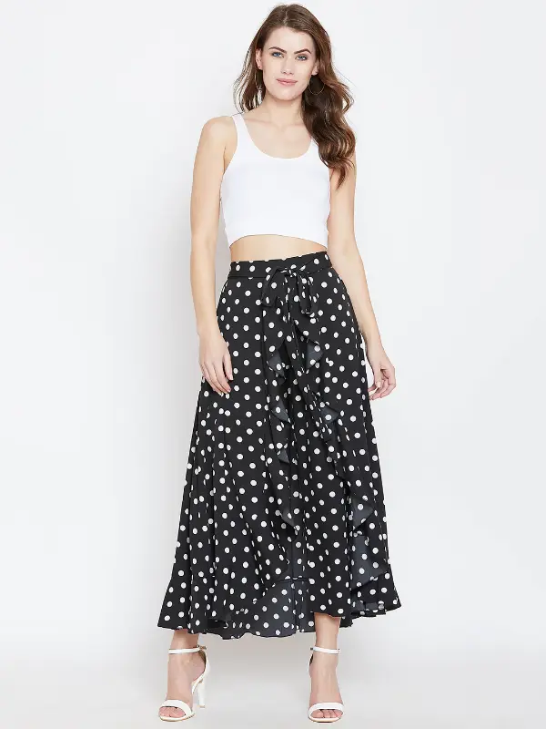 Black Polka Dot Skirt Outfit