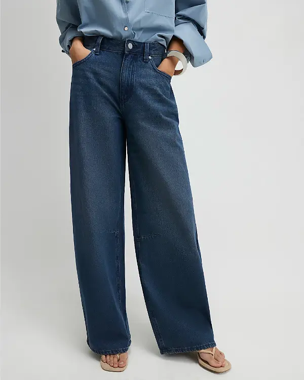 How to Wear Wide Leg Jeans Over 50