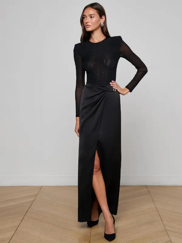 Long Wrap Skirt Outfit