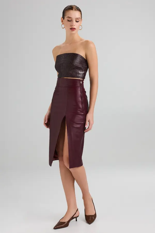 Outfits With Leather Skirt