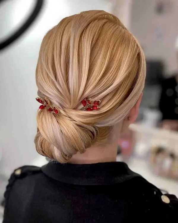 Straight Hair Updo