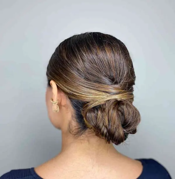 Straight Hair Updo