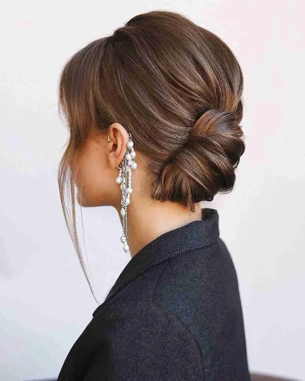 Straight Hair Updo