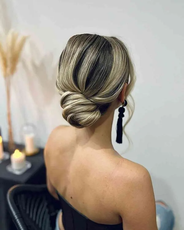 Straight Hair Updo