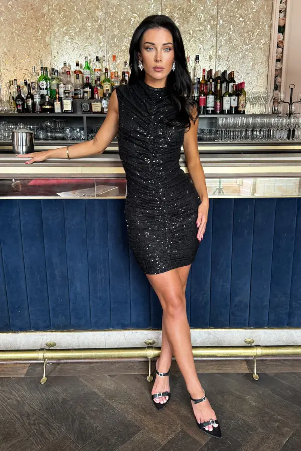 Black Sequin Dress Outfit