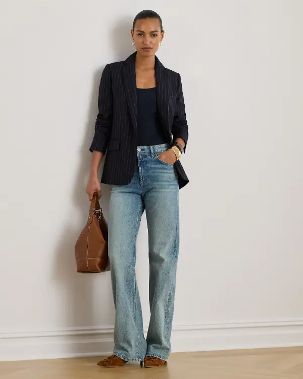Denim And Blazer Outfit