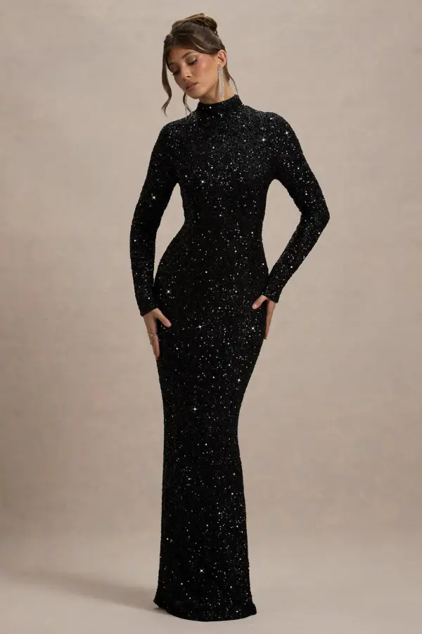 How to Style a Black Sequin Dress