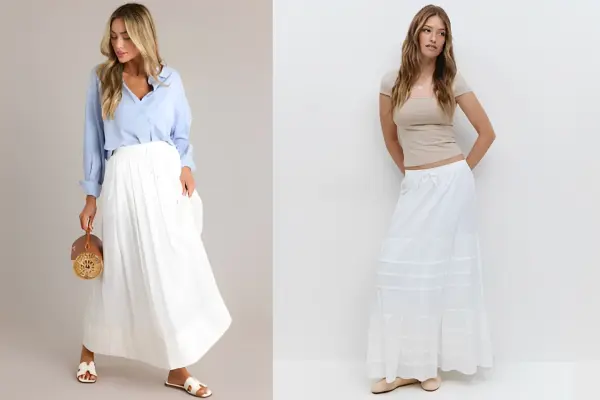 How to Style White Maxi Skirt